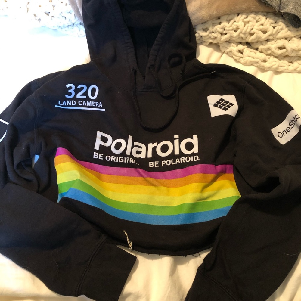 Cropped Polaroid hoodie